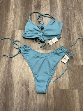 LA Hearts Blue Bikini Set